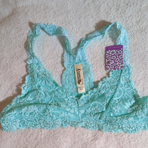 Anemone Other - Anemone Women's Lace Bralette - Aqua